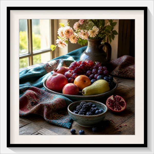 Beeren und Blumen