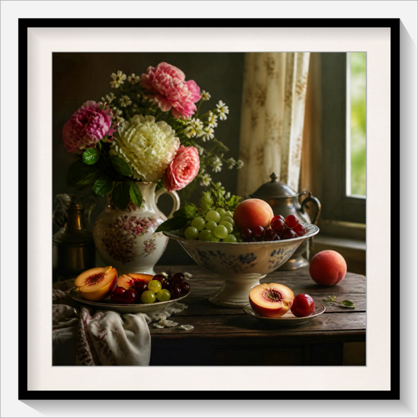 Blumen und Früchte