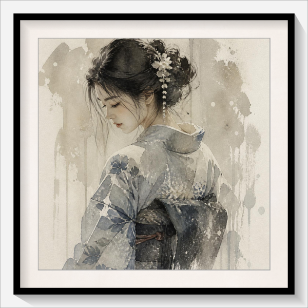 Frau im Kimono