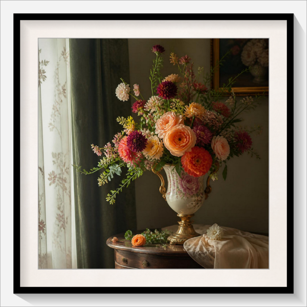 Stillleben mit Dahlien