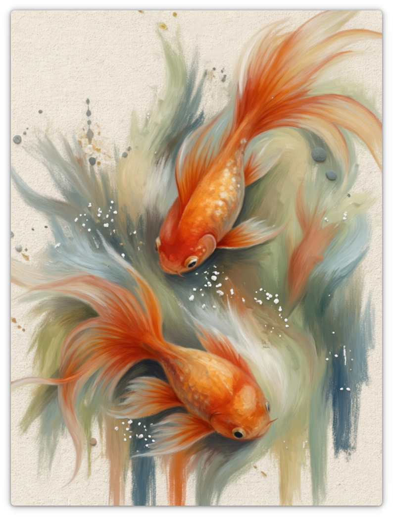 Orange and White