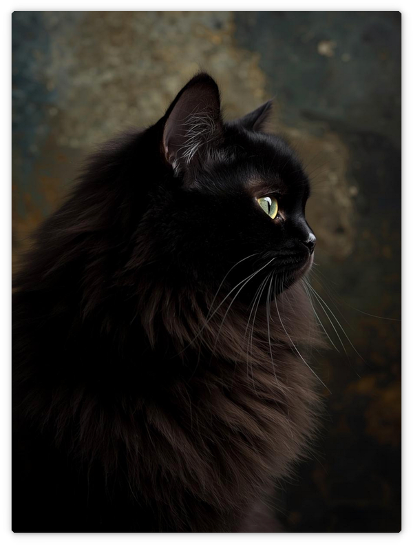 Schwarze Perserkatze