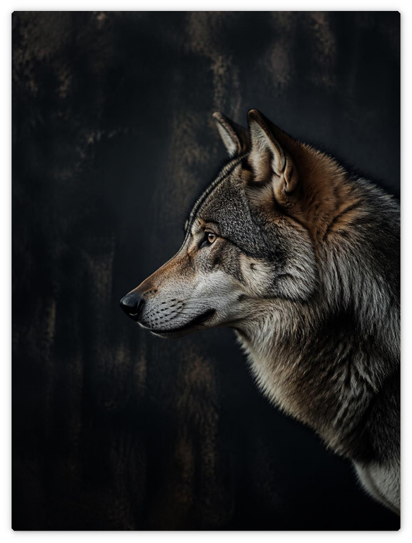 Wolf im Profil