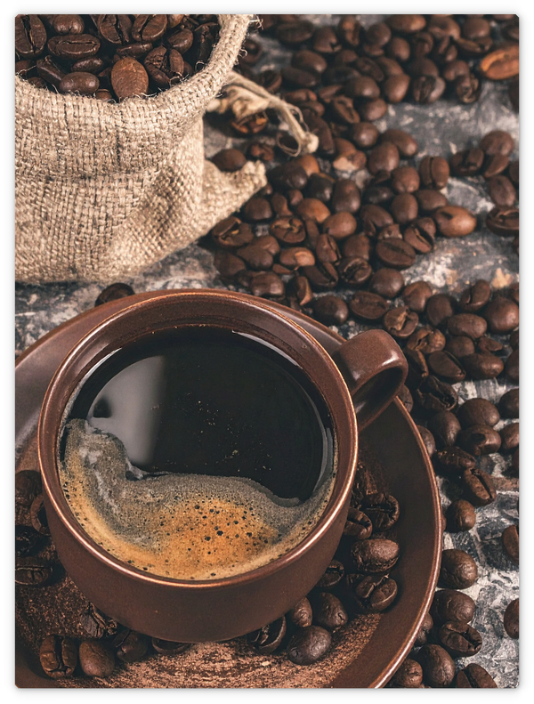 Szene mit Kaffeebohnen