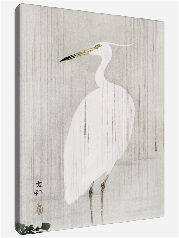 "Egret in Rain"