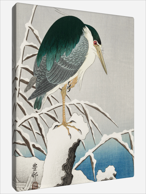 "Heron in Snow"