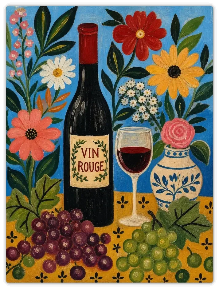 Leinwandbild im Folk Art Stil „Die Farben des Südens"