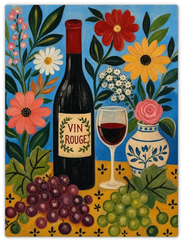 Leinwandbild im Folk Art Stil „Die Farben des Südens"