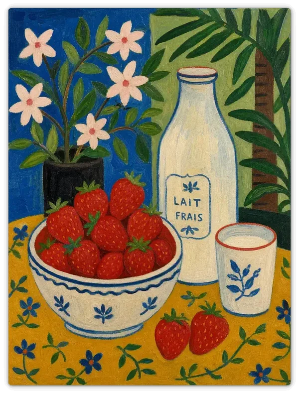 Leinwandbild im Folk Art Stil „Süßer Sommertag"