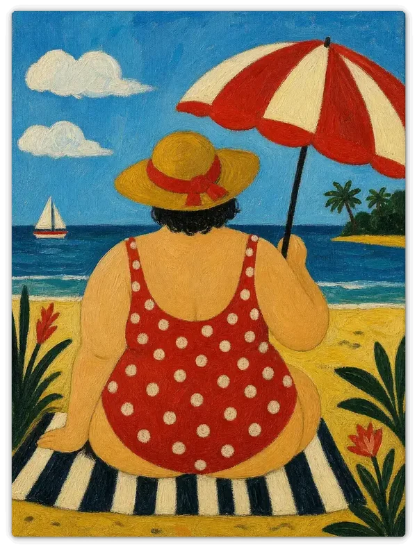 Leinwandbild im Folk Art Stil „Sonnenschein"