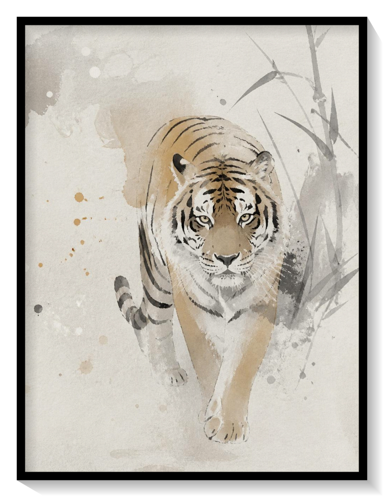 Tigers in Watercolor