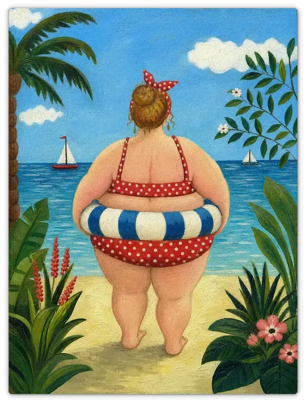 Leinwandbild im Folk Art Stil „Sicher ist sicher"