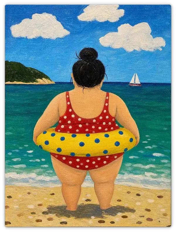 Leinwandbild im Folk Art Stil „Die perfekte Kurve"