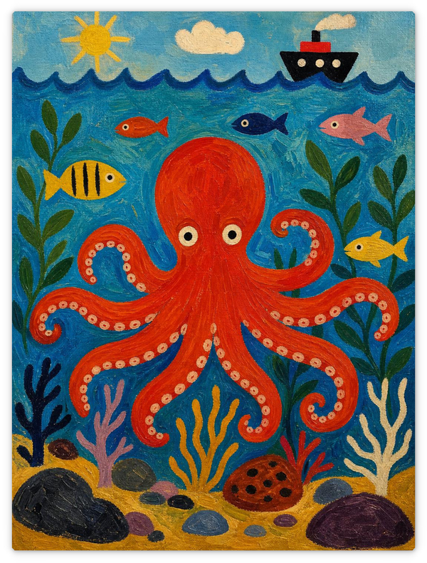 Roter Oktopus