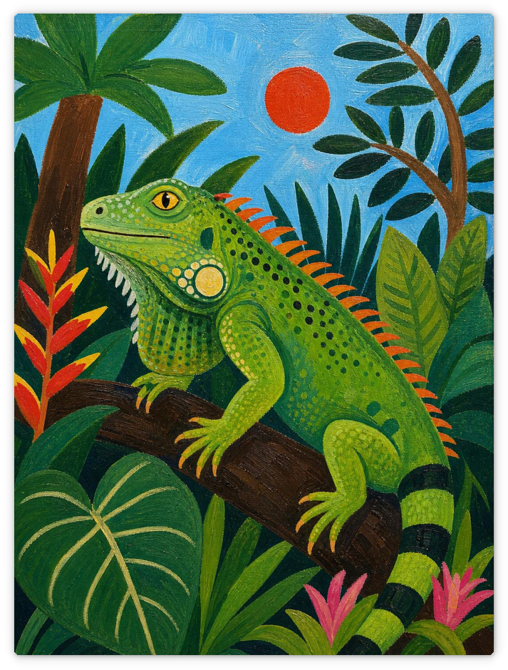 Der grüne Leguan