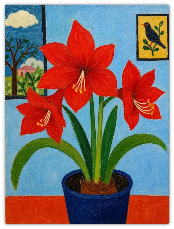 Leinwandbild im Folk Art Stil „Wildes Blühen"