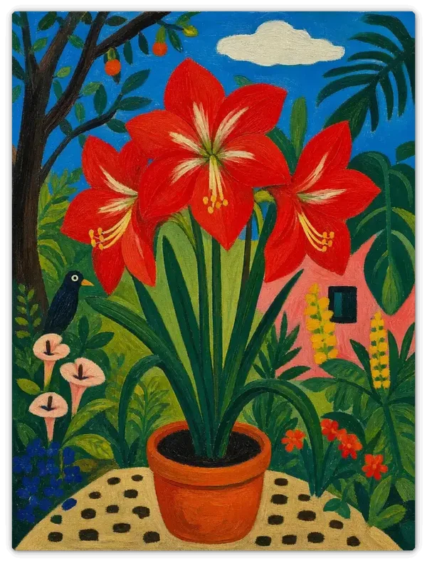 Leinwandbild im Folk Art Stil „Tropischer Traum"
