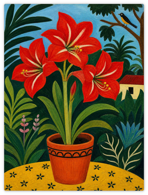 Amaryllis im Topf