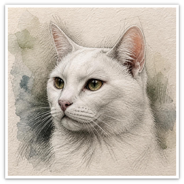 Weiße Katze