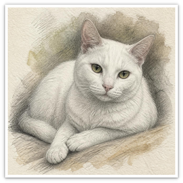 Weiße Katze