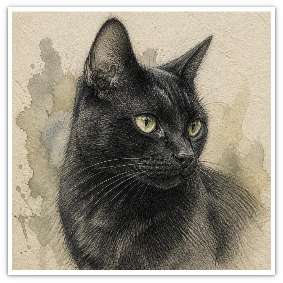 Schwarze Katze
