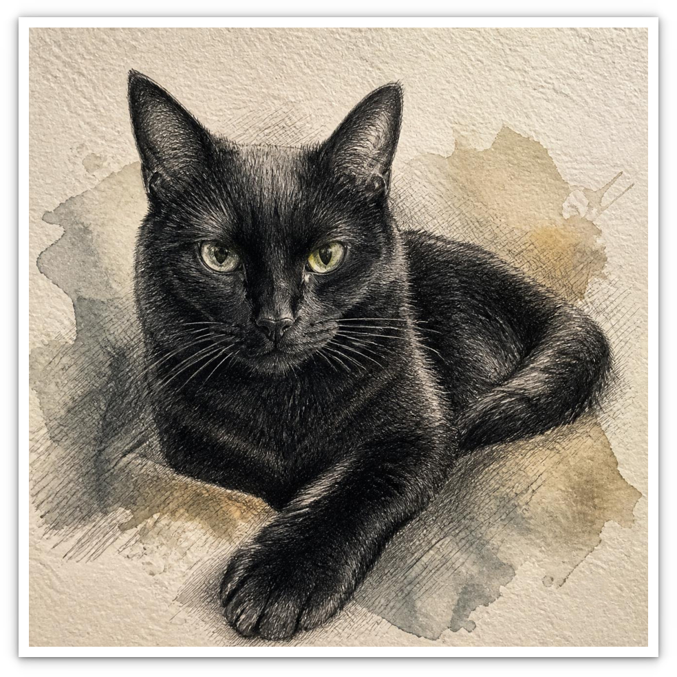 Schwarze Katze