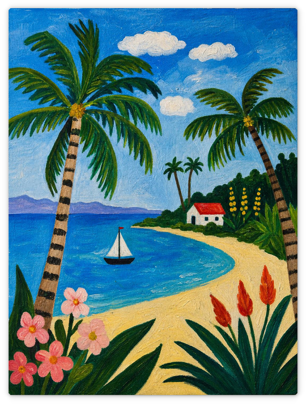 Strand und Palmen