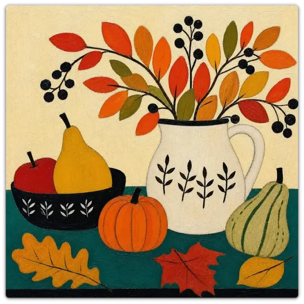 Leinwand Kunstdruck | Herbst Stillleben