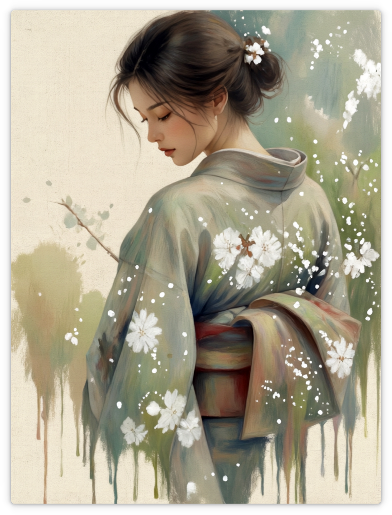 Frau im Kimono