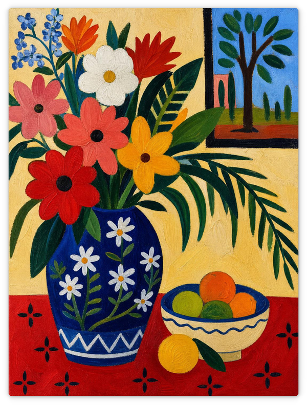Blumen und Früchte