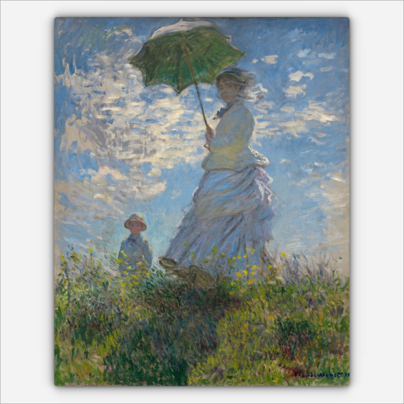 Frau mit Sonnenschirm