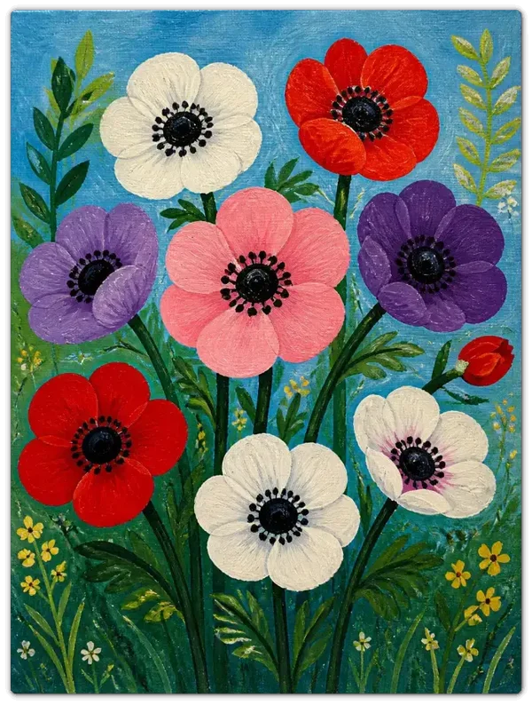 Leinwand Kunstdruck | Blumen Sommer Stillleben