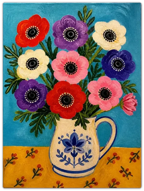 Leinwand Kunstdruck | Blumen Sommer Stillleben