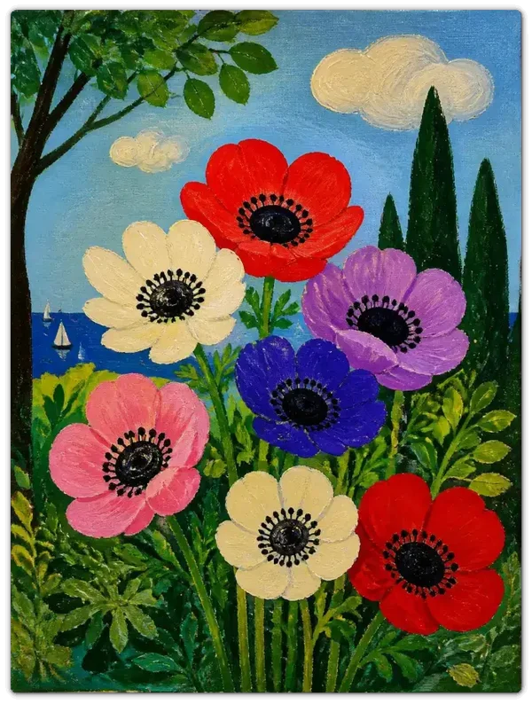 Leinwand Kunstdruck | Blumen Sommer Stillleben