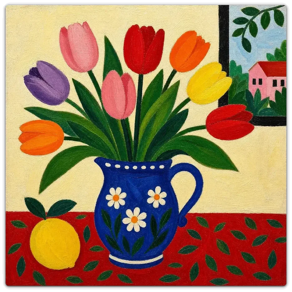 Leinwand Kunstdruck | Spring - Farbenfrohe Harmonie