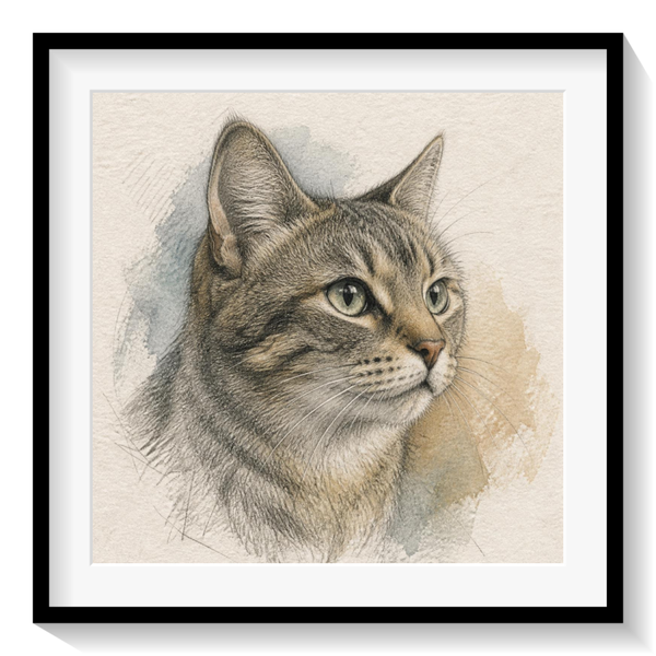 Cat in Watercolor