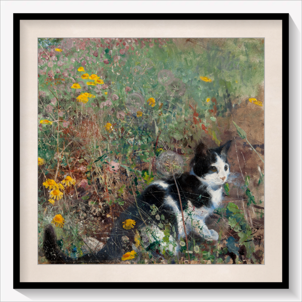 Cat on a Flowery Meadow