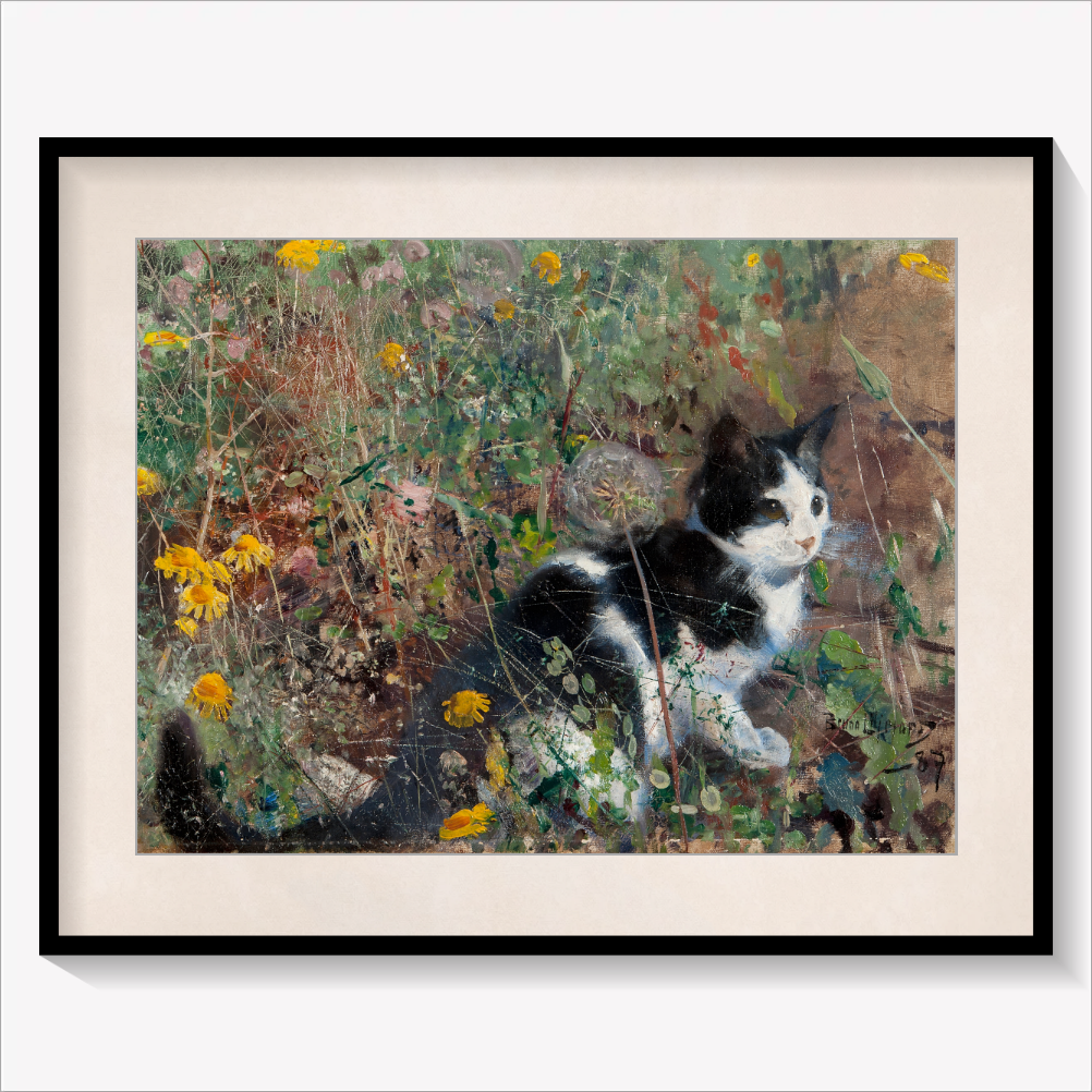 Cat on a Flowery Meadow