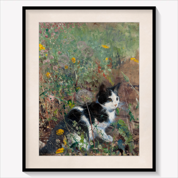 Cat on a Flowery Meadow