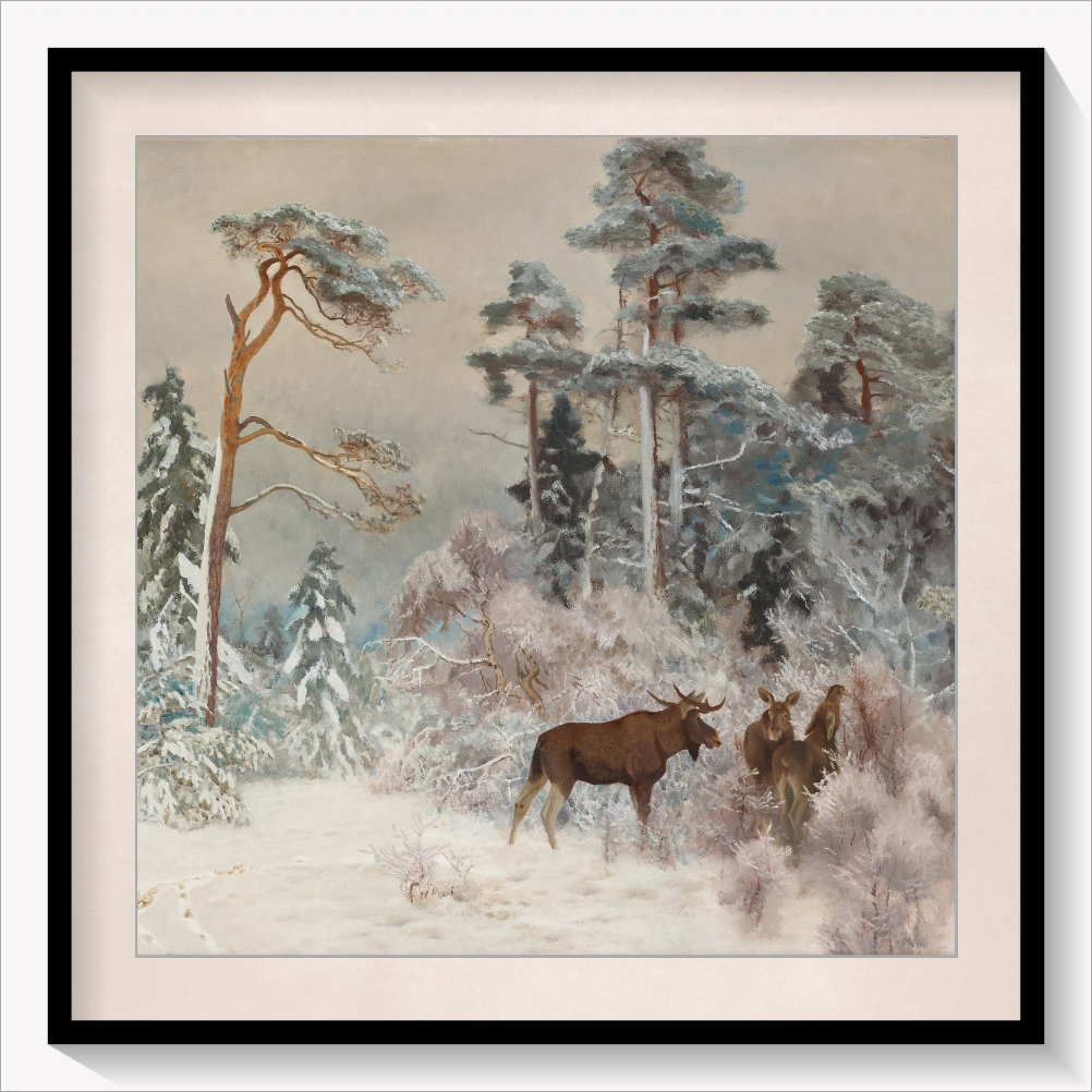 Moose in Winter 1922