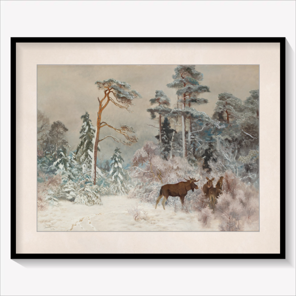 Moose in Winter 1922