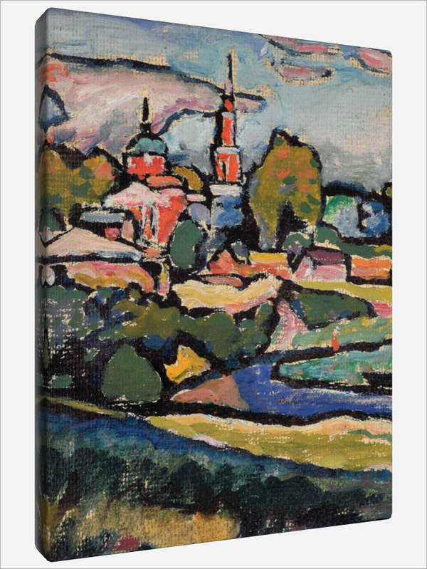 "Landscape with Red Church"