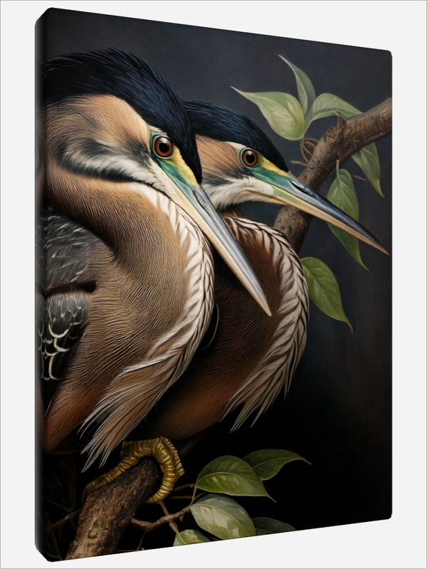 "Herons on a Branch"