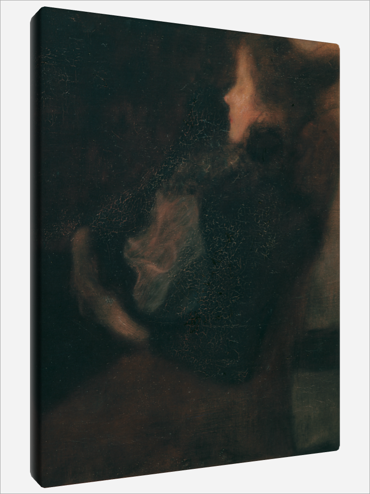 "Lady by the Fireplace"