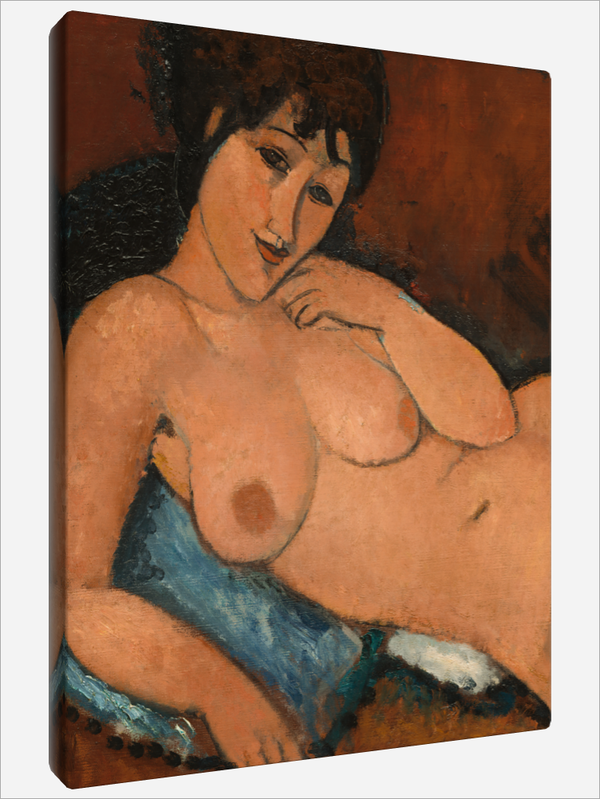 "Nude on a Blue Cushion"