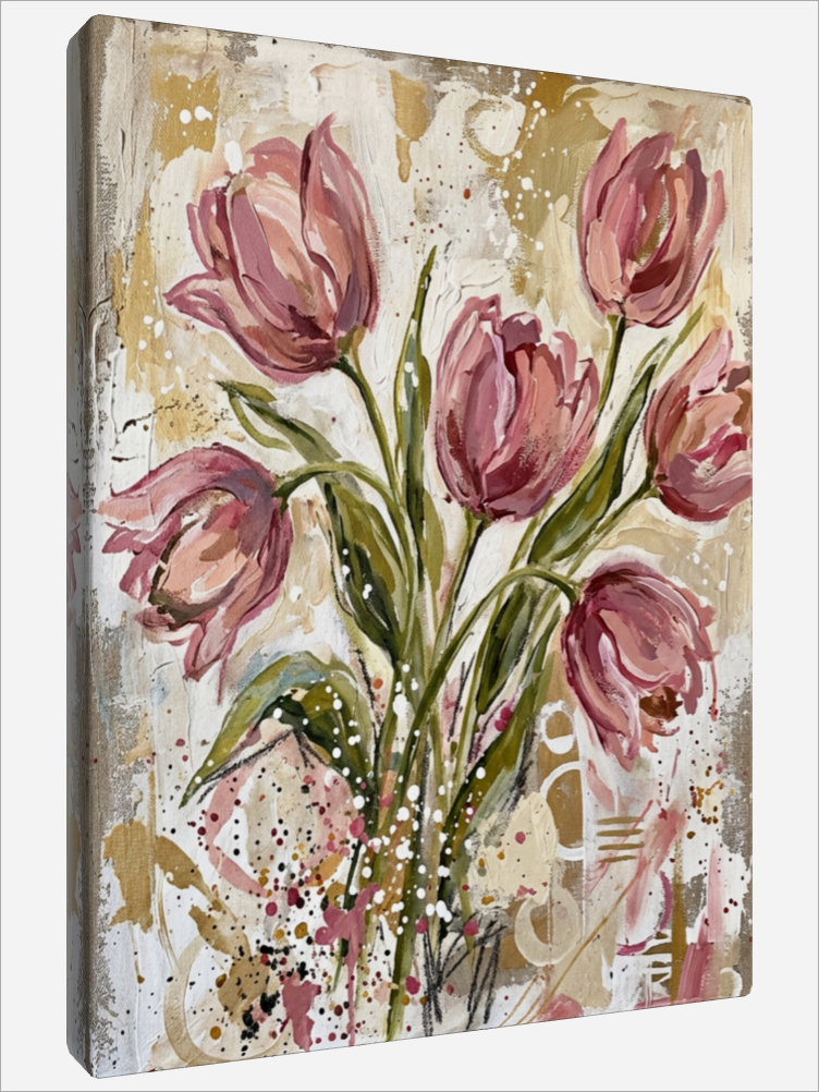 "Bouquet of Pink Tulips"