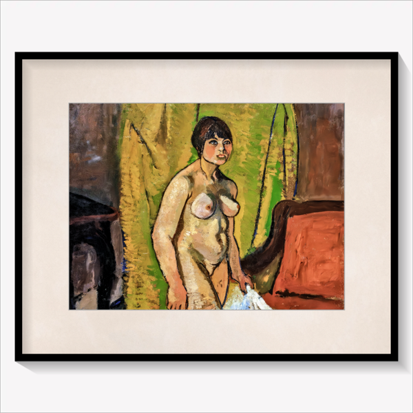 Nude in a white Dress