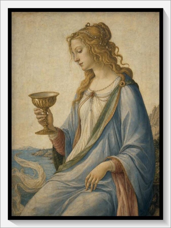 Botticelli Tarot „Königin der Kelche"