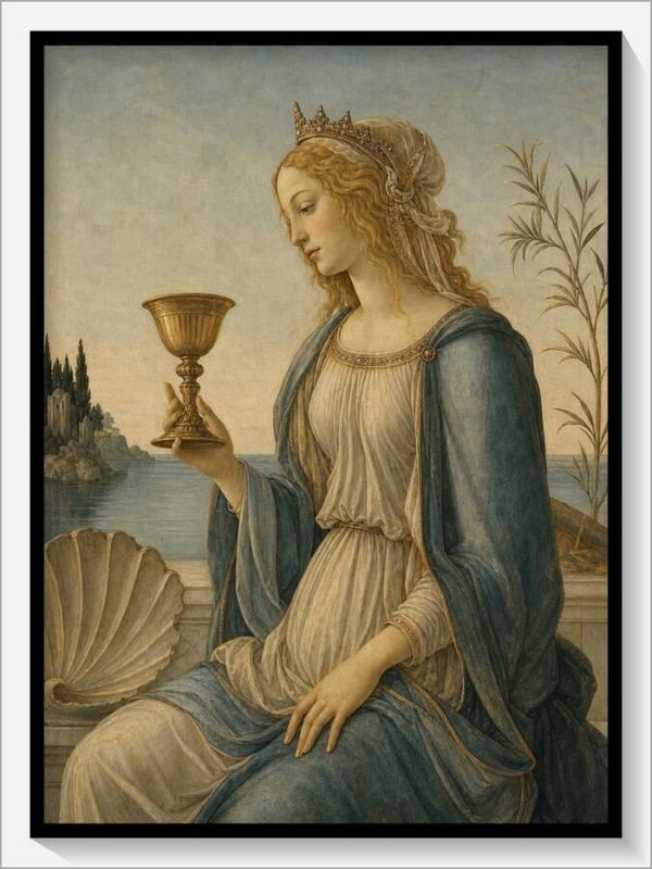 Botticelli Tarot „Königin der Kelche"