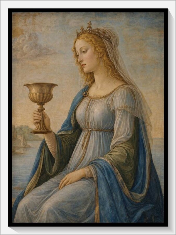 Botticelli Tarot „Königin der Kelche"